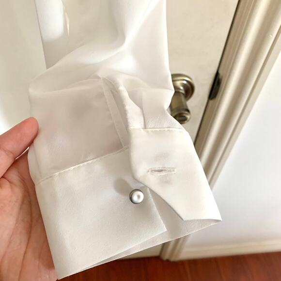 Topshop Pocket Detail Button Down Shirt in White - Picture 7 of 13